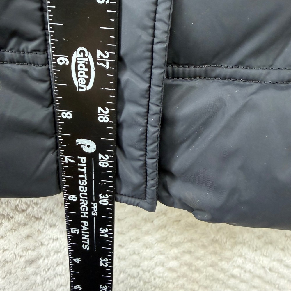 Lands' End Puffer Jacket Women XS Black Hooded Down Fill Quilted Parka Coat - Picture 8 of 11